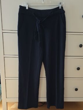 CAbi Navy Drawstring Knit Pants